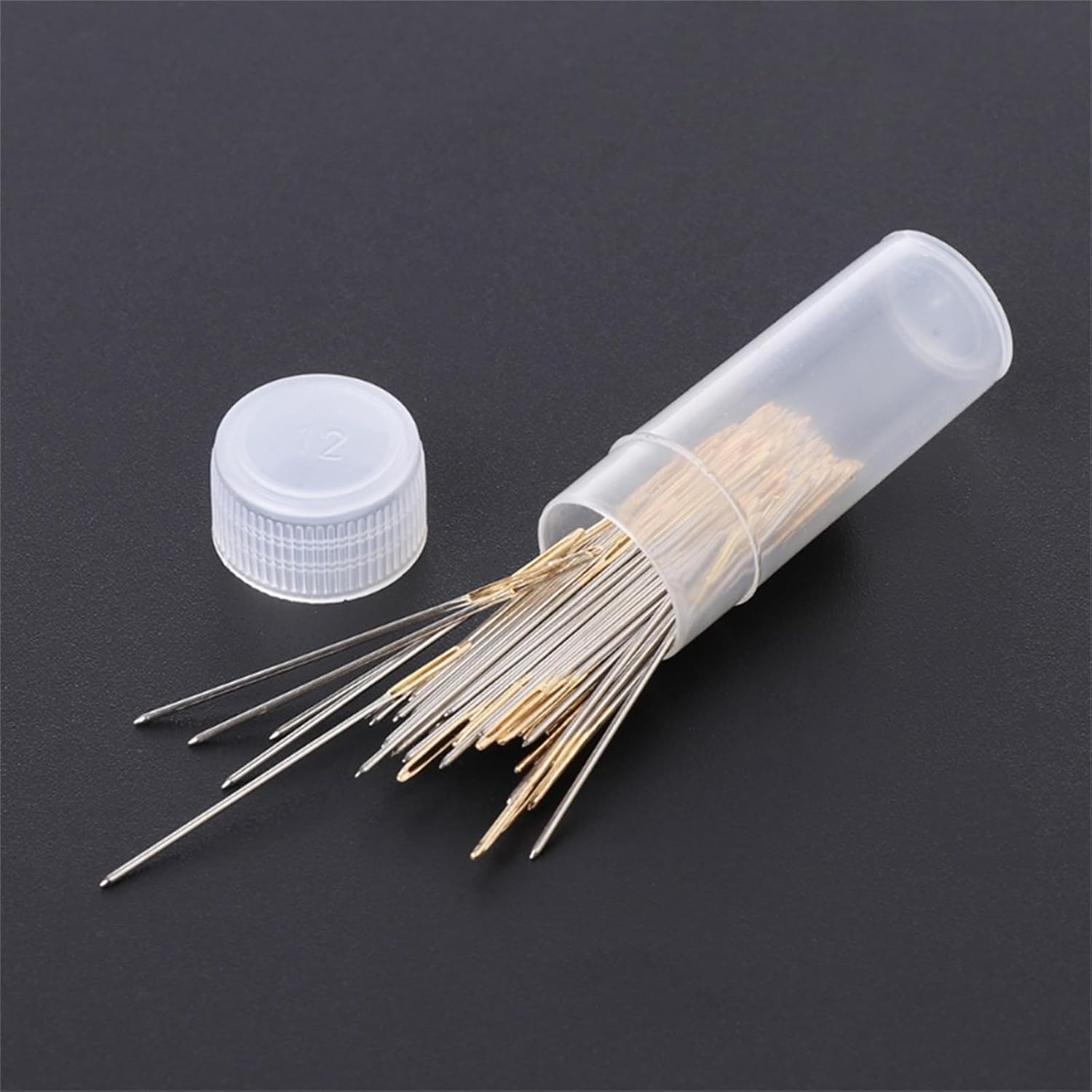 BEIYINAI Cross Needle 200Pcs Large Eye Embroidery with Storage Bottle for Woven Knitting Needle Accessories Cross Pattern