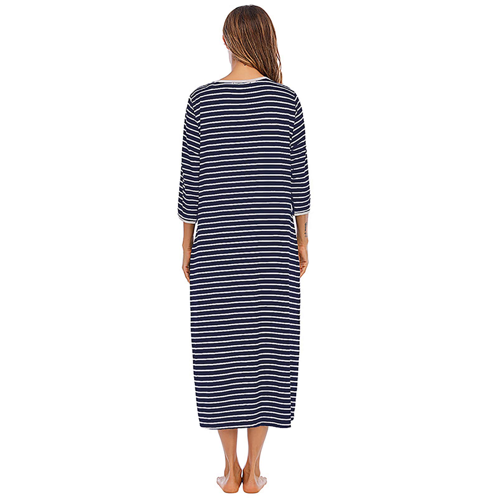 Robe de chambre pour femme, robe de chambre à fermeture éclair douce à manches courtes/longues, avec poches, vêtements de nuit