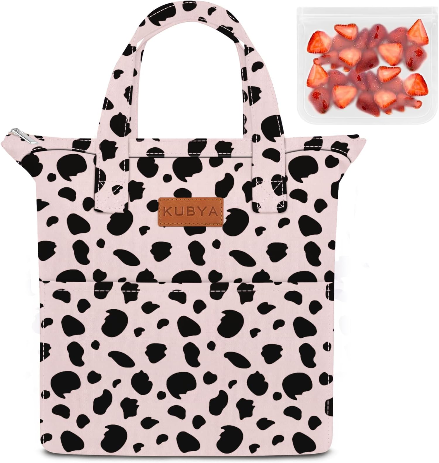 Lunch Box for Women, Lunch Bag for Women Men Adult Simple Lunchbox Reusable Lunchbag Insulated Lunch Boxes Large Capacity Cute Lunch Tote Bag, with Food Storage Bags for Work, Office or Picnic