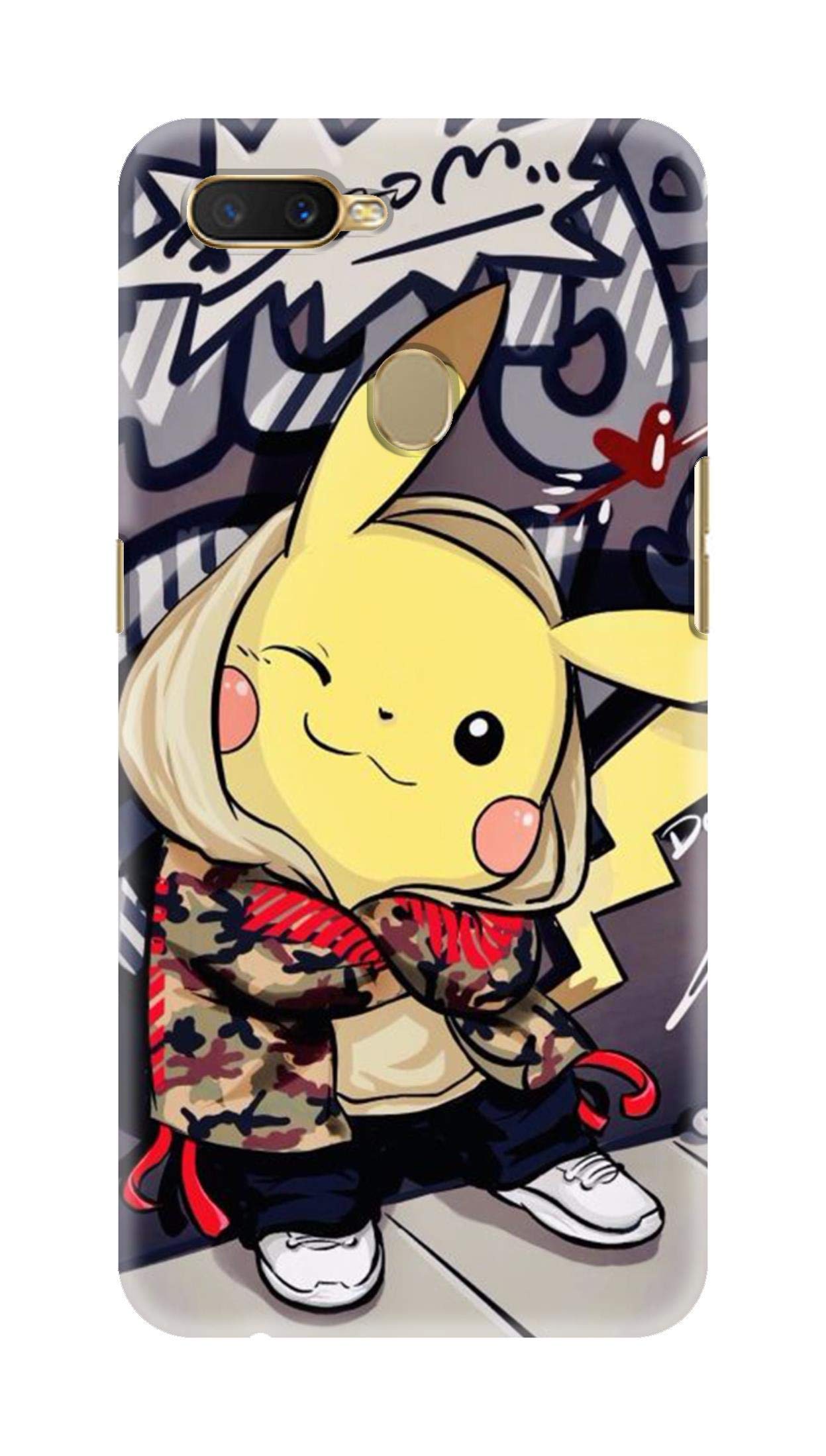 Ndcom For Oppo A5s Back Cover Pok Cartoon Graffiti Printed