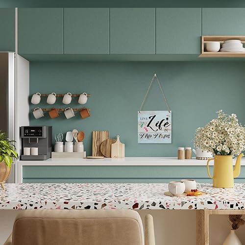 Miniatura 6 de HTBIG Letrero de madera rústico con diseño de tortuga marina, decoración de pared colgante de madera para el hogar al aire libre, 7.1 x 7.1