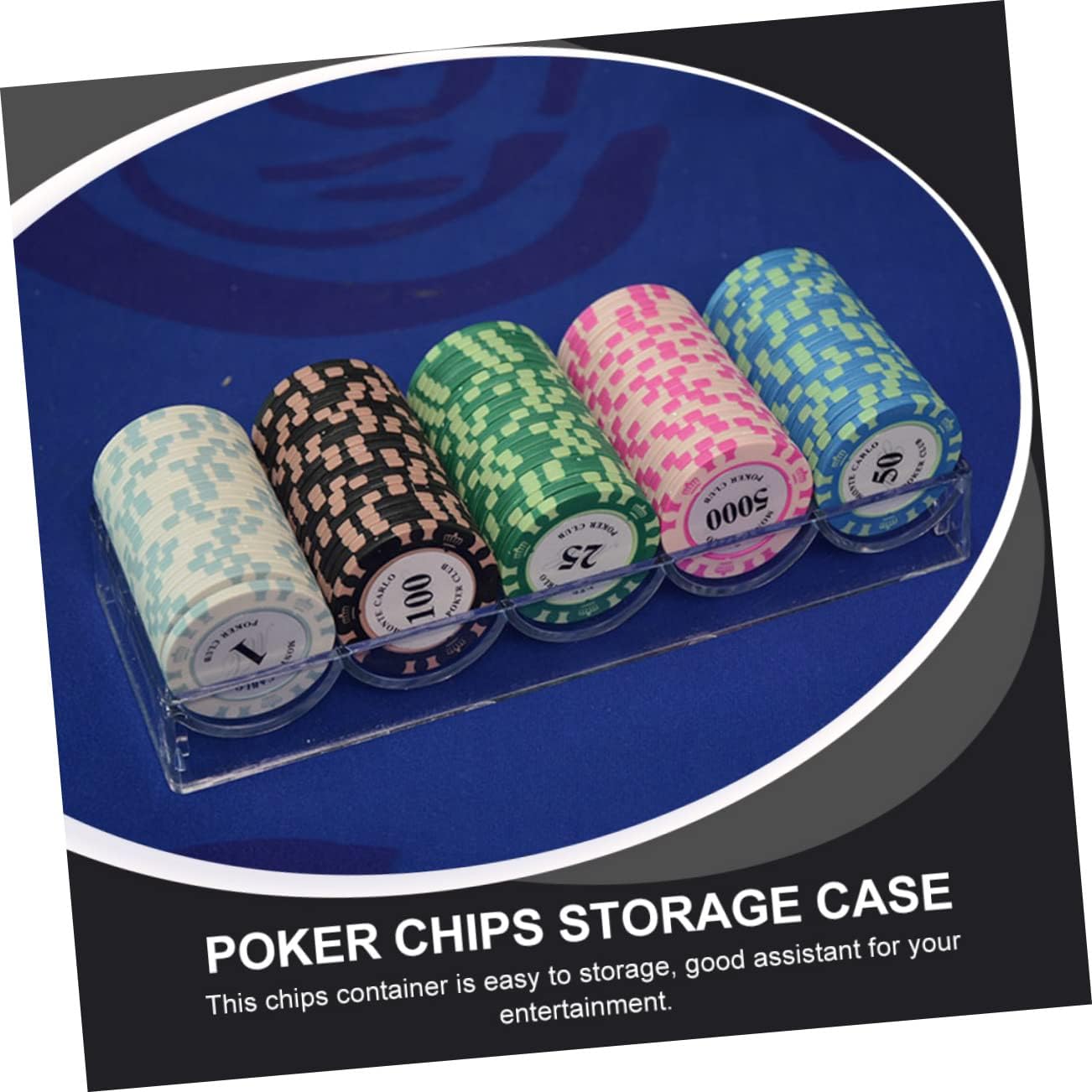 VICASKY 1pc Poker Chip Storage Box Lid Acrylic Organizer Box Poker Chips Organizer Small Poker Container Poker Chips Box