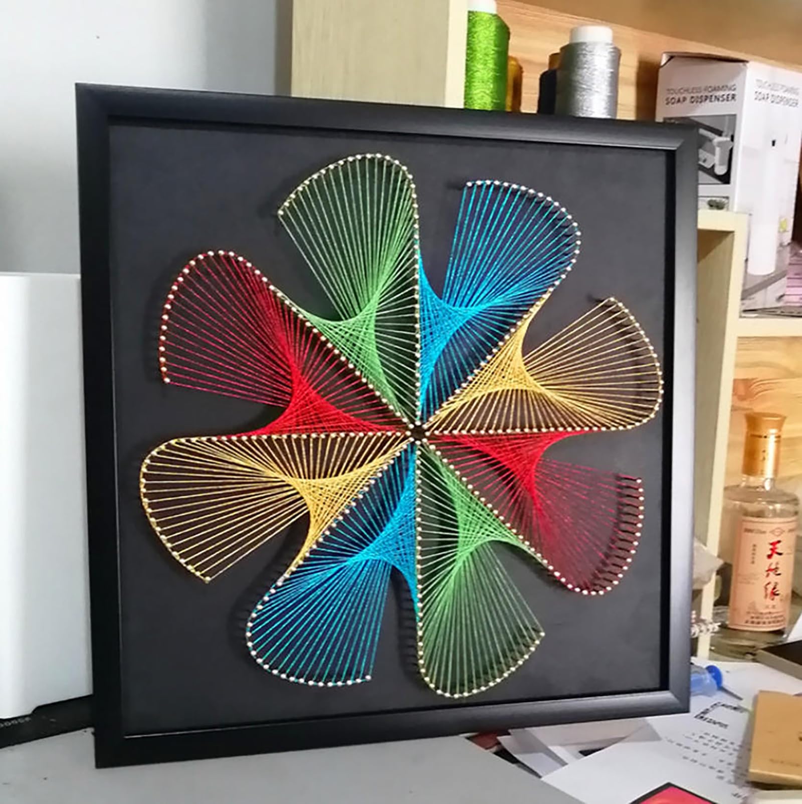 3D String Art Bastelset für Anfänger für Erwachsene und Anfänger, einzigartiges Geschenk(A4,30 * 30CM)