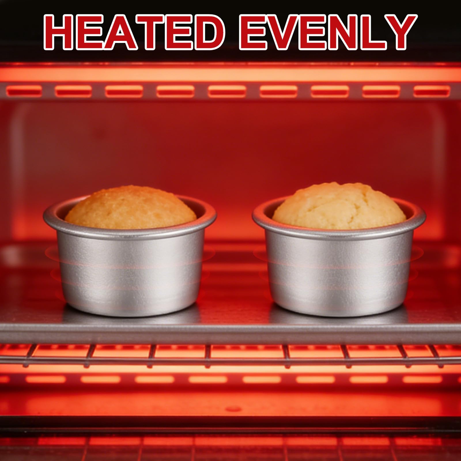 4 Moldes Redondos con Fondo Extraíble de Aleación de Aluminio Distribución Uniforme del Calor para Hornear para Pasteles en Reuniones con Amigos