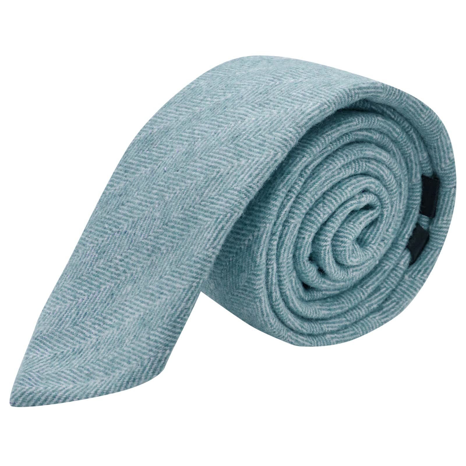 King & Priory Steel Blue Herringbone Tie