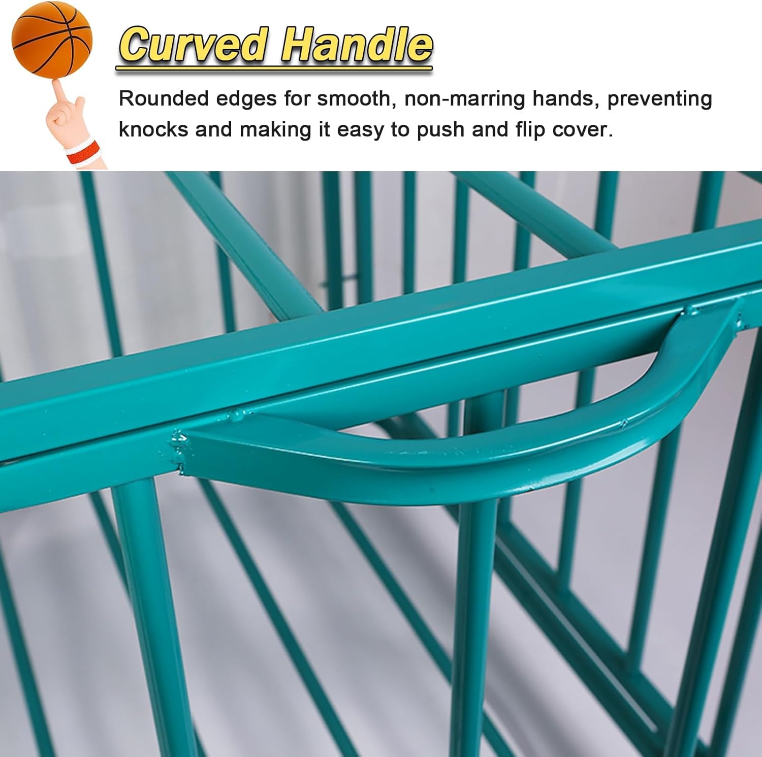 Foldable Commercial Basketball Cart & Mobile Football Storage Rack - Portable Volleyball Organizer for Soccer Field/Gym/Clubs, Holds 18 Balls, Large Capacity, Green