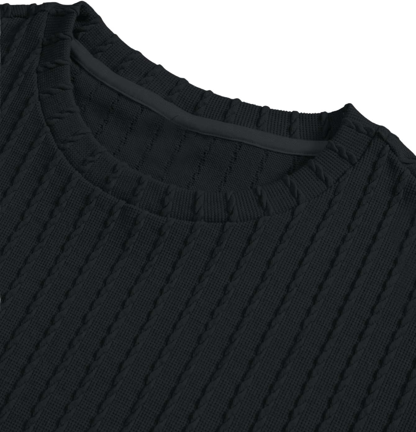 COZYEASE Men's 2 Piece Outfits Short Sleeve Crewneck Summer T Shirt and Drawstring Casual Track Shorts Set - Image 3