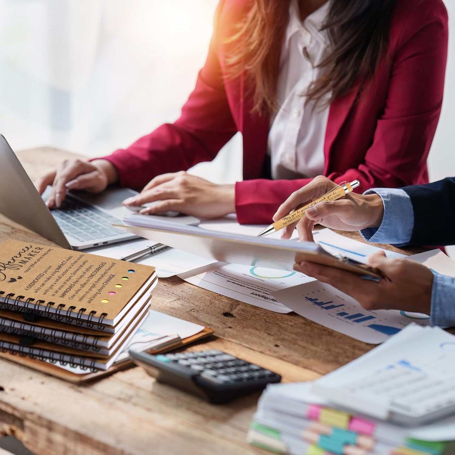 Jetec 50 Sets Employee Appreciation Gift Bulk Inspirational Spiral Notebook with Motivational Pen and Sticky Notepad Thank You Gifts for Volunteer Teacher Nurse Team Coworker (Difference Maker)