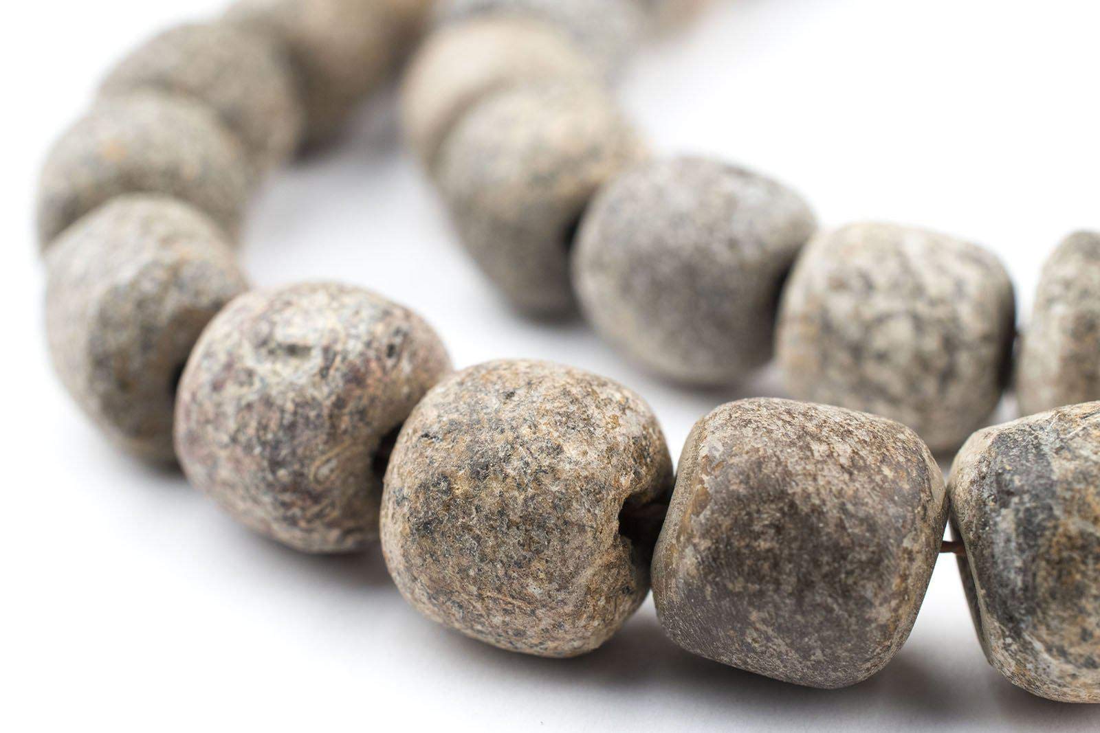 TheBeadChest Fossilized Stegodon Stone Beads (10mm)