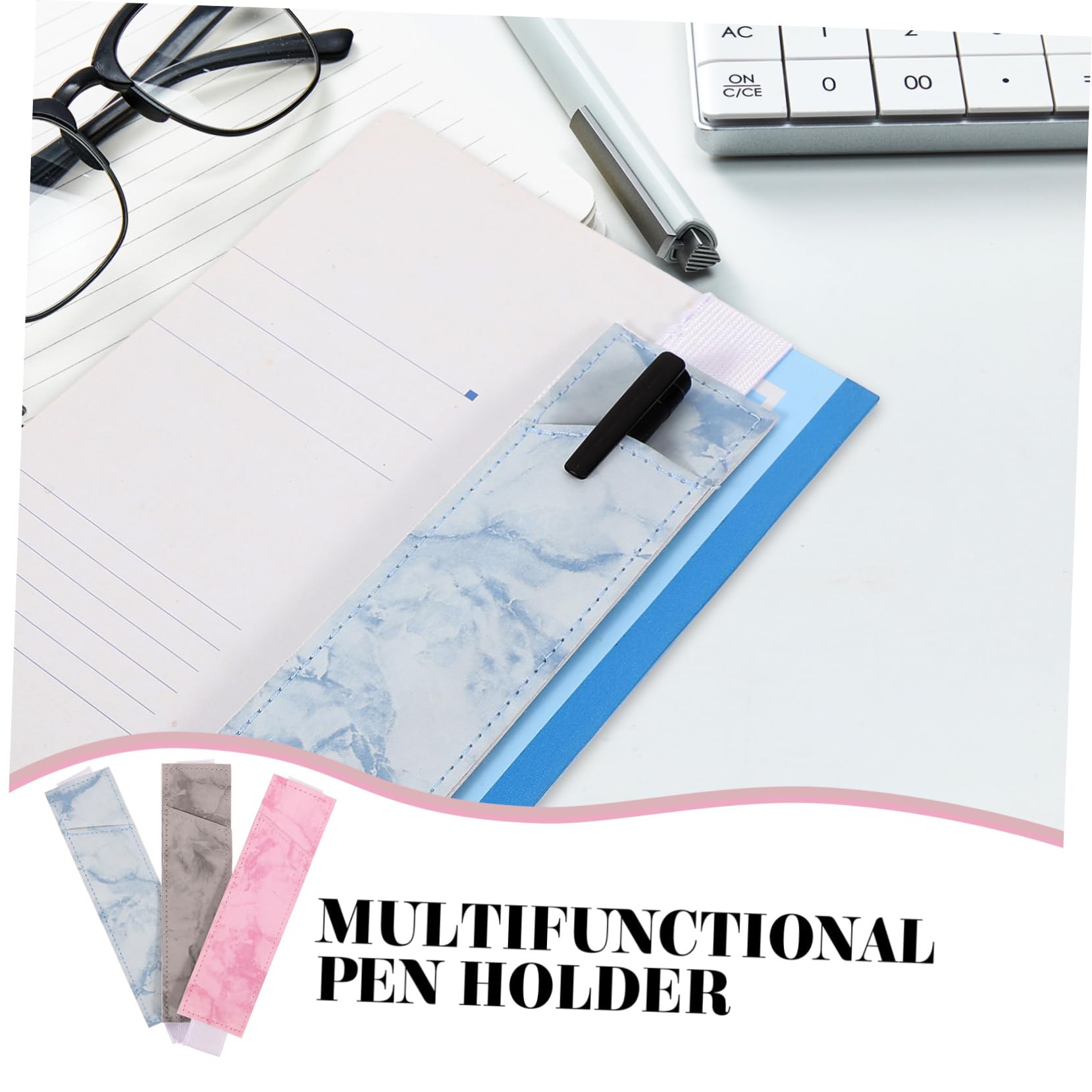 HOMSFOU 12pezzi Portapenne Per Notebook Pu Con Elastico Astuccio Per Penne Da Viaggio Custodia Multifunzionale Stile Per Taccuini e Agende