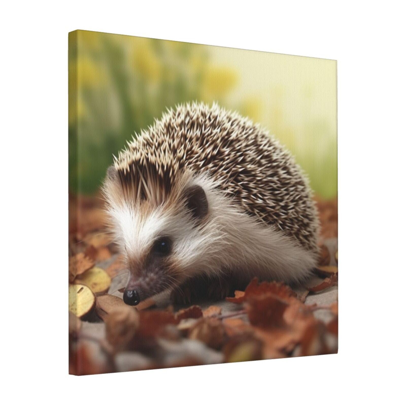 KLOPH hedgehog Canvas Wall Art for Living Room 16"x16" Modern Artwork Painting for Bathroom Hanging Canvas Prints Aesthetic Wallart for Bedroom Kitchen Office Wall Decor