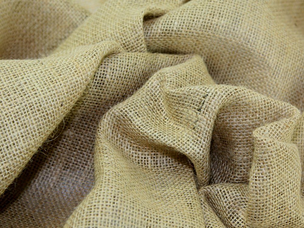 60" wide 10oz Jute Hessian Rough Sacking Fabric Natural - per metre
