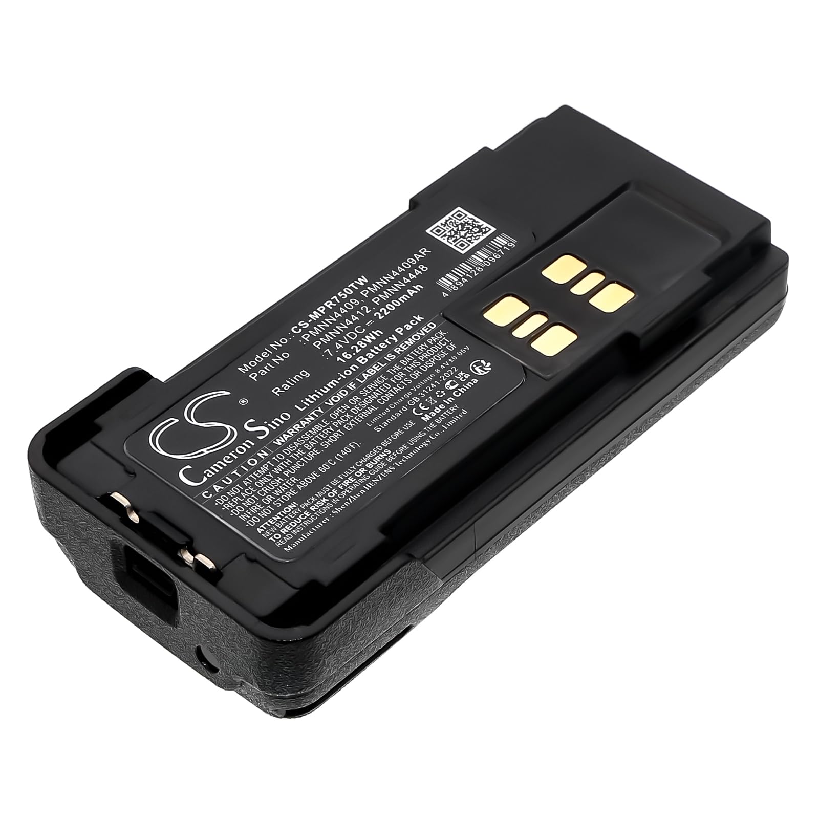 TECHTEK Batterie 2200mAh Compatible avec [Motorola] APX2000, APX3000, CP7668, DGP5050, DGP8050, DP-2400, DP-2600, DP2000, DP2400, DP2400E, DP2600, DP2600E, DP4000, DP4400, DP4400E, DP4401, DP4401E, D