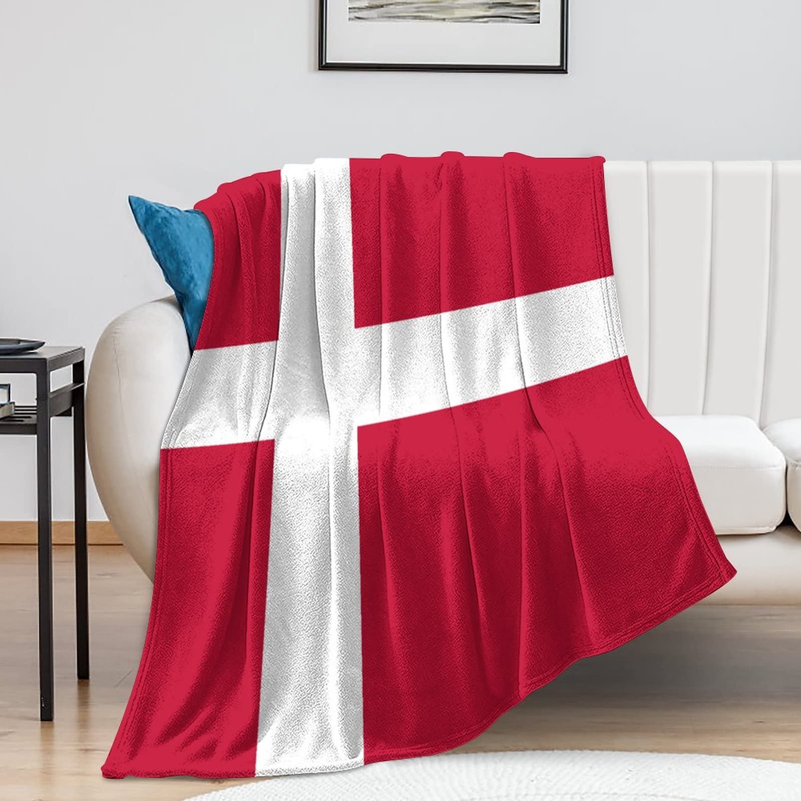 Couverture polaire Danemark cadeau de pendaison de crémaillère original et chaud pour lit