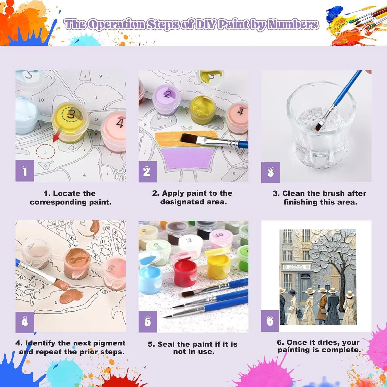 WEISHIWE Vista di strada Dipingere con i Numeri per Adulti, 70x90cm a-493 | Pittura a Olio Kit, fai da te Quadri da Dipingere Numerat, Adulti Bambini Hobby Creativi,Pittura Adulti Decora la Casa Regalo