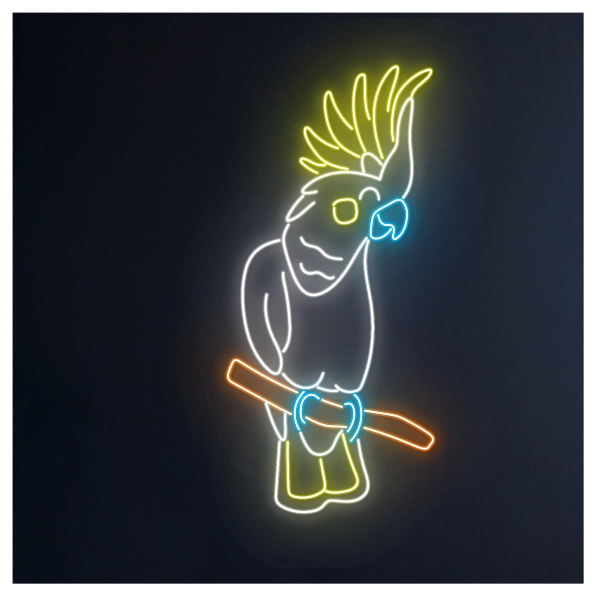 RONGCH Hanging Art Neon Signs Parrot Neon Sign, Suitable for Home Wall Decor with Dimmable 55cm