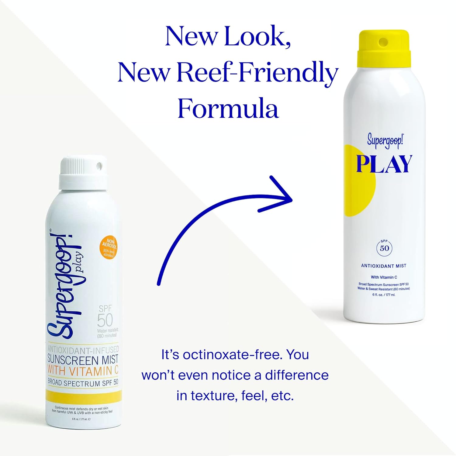 Supergoop! PLAY SPF 50 Antioxidant-Infused Body Mist w/ Vitamin C, 3 fl oz - 2 Pack - Reef-Safe, Broad Spectrum Sunscreen Spray - Body Sunscreen for Sensitive Skin - Great for Active Days : Beauty & Personal Care