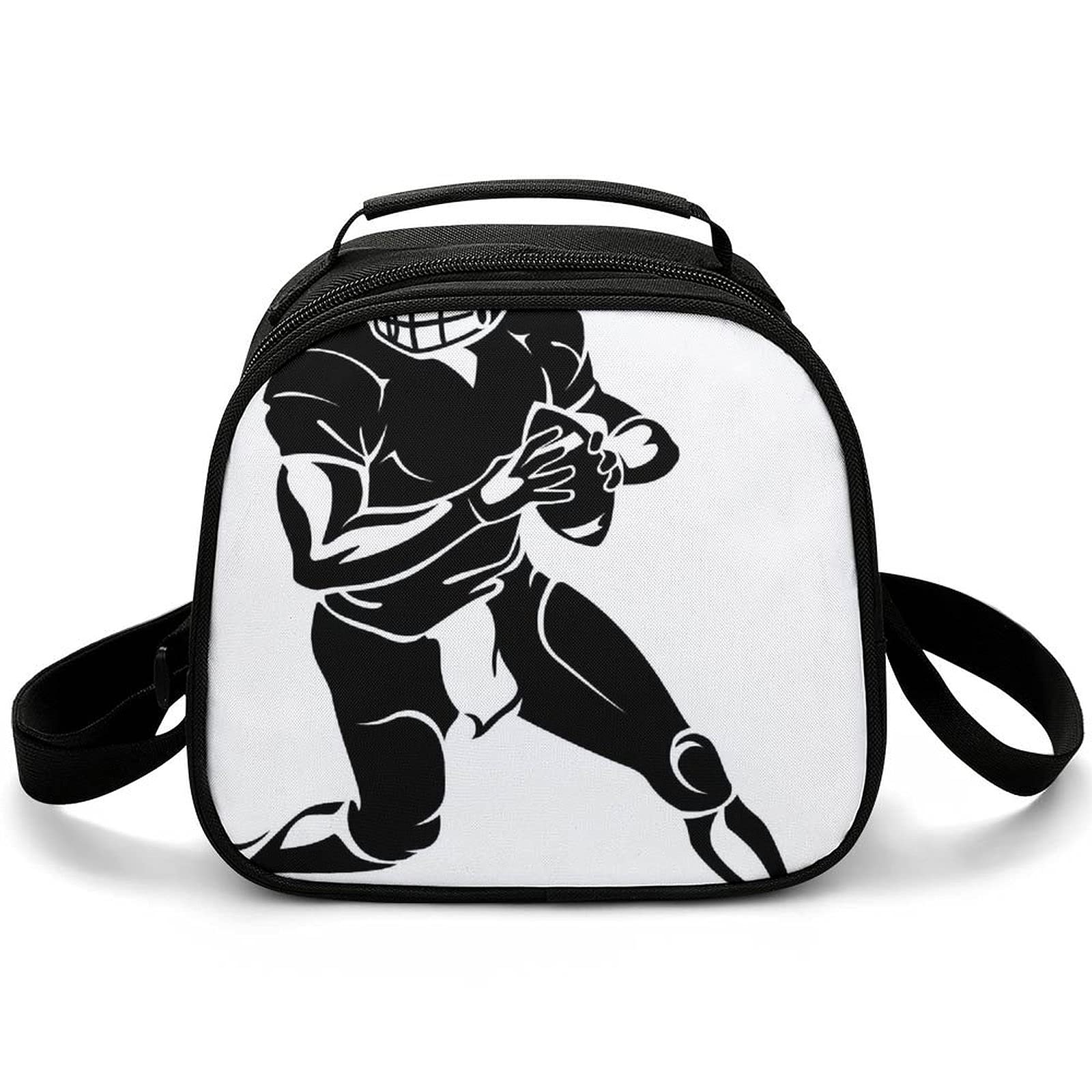Large Lunch Bag Rugby Player Insulated Meal Box for Back to School