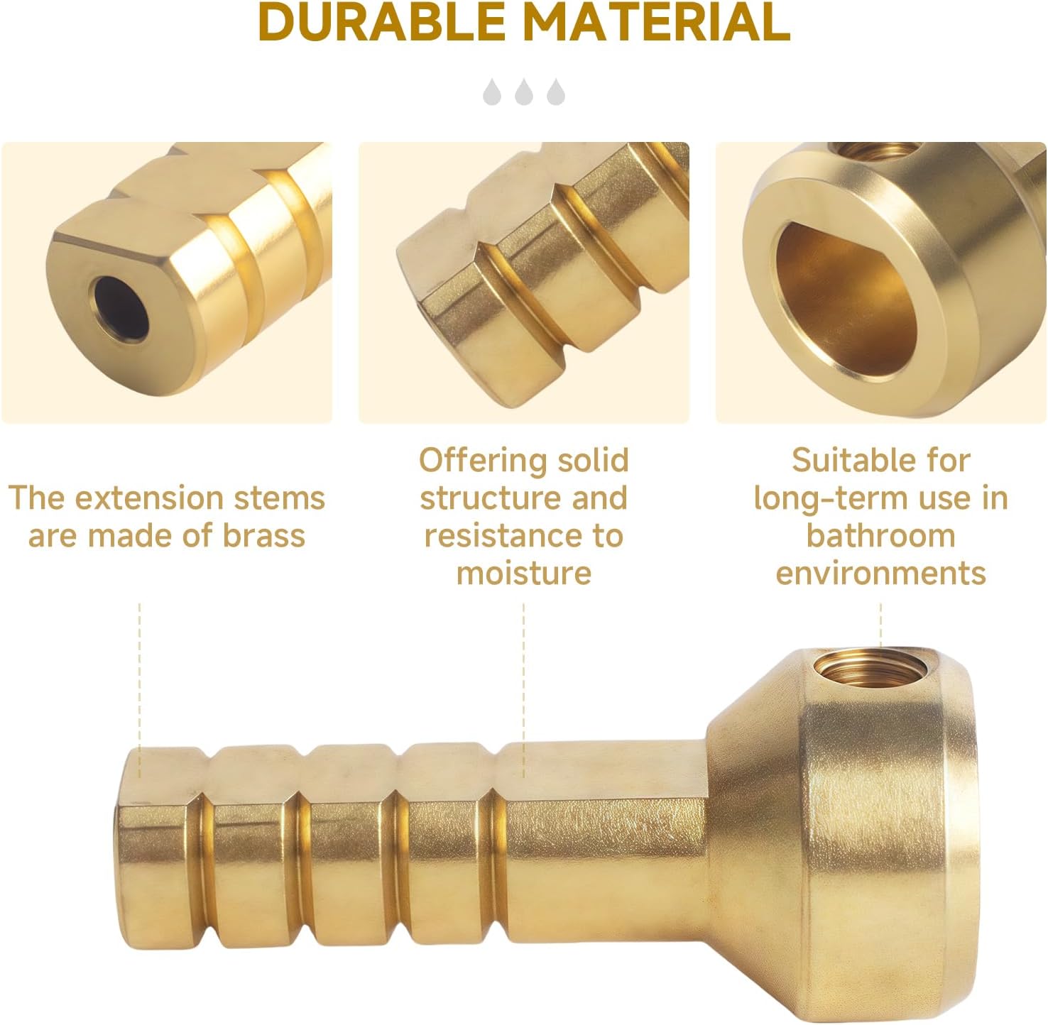 (2-Pack) RP75137 Shower Valve Extension Kit for 3 and 6 Setting Diverter Cartridges, for In-Wall Tub and Shower Faucets, includes brass extension rod, screws, and Allen key