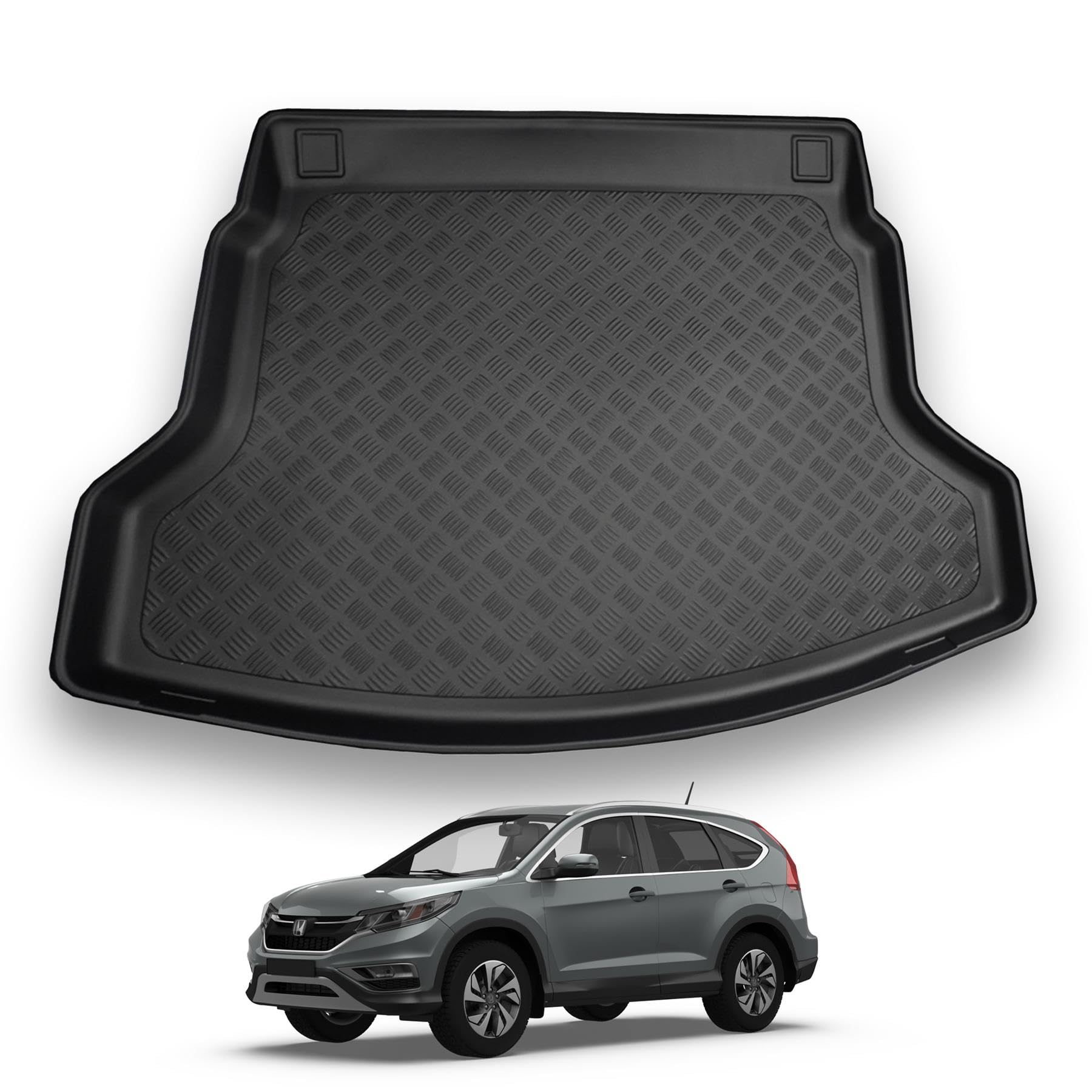 NOMAD Honda CR-V (2012-2018) Boot Liner Tailored Fit Car Floor Mat Protector Non Slip Waterproof Raised Edges Compatible Custom Fit Accessory Black Dog & Pet Friendly Easy Install All-Weather