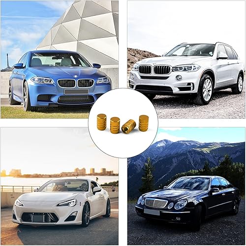 Miniatura 38 de Tapones de válvula de neumático de aleación de aluminio, 8 tapas universales para válvulas de neumáticos de automóvil, cubiertas universales