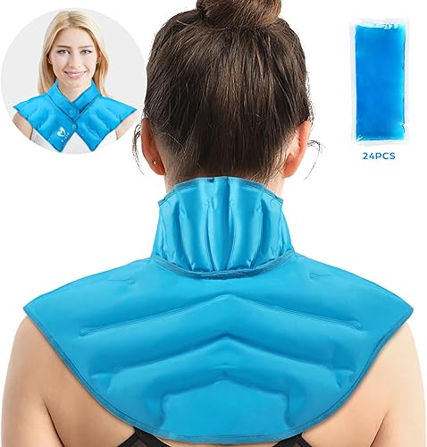 Miniatura 2 de Almohadilla térmica para el cuello y el hombro, almohadilla térmica para microondas, alivio del dolor de espalda caliente y húmedo, compresa