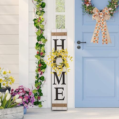 Vista 4 de Arco de arpillera de girasol, lazo más grande de corona de flora naranja y verde, lazo para envolver regalos, verano, otoño, otoño, decoración