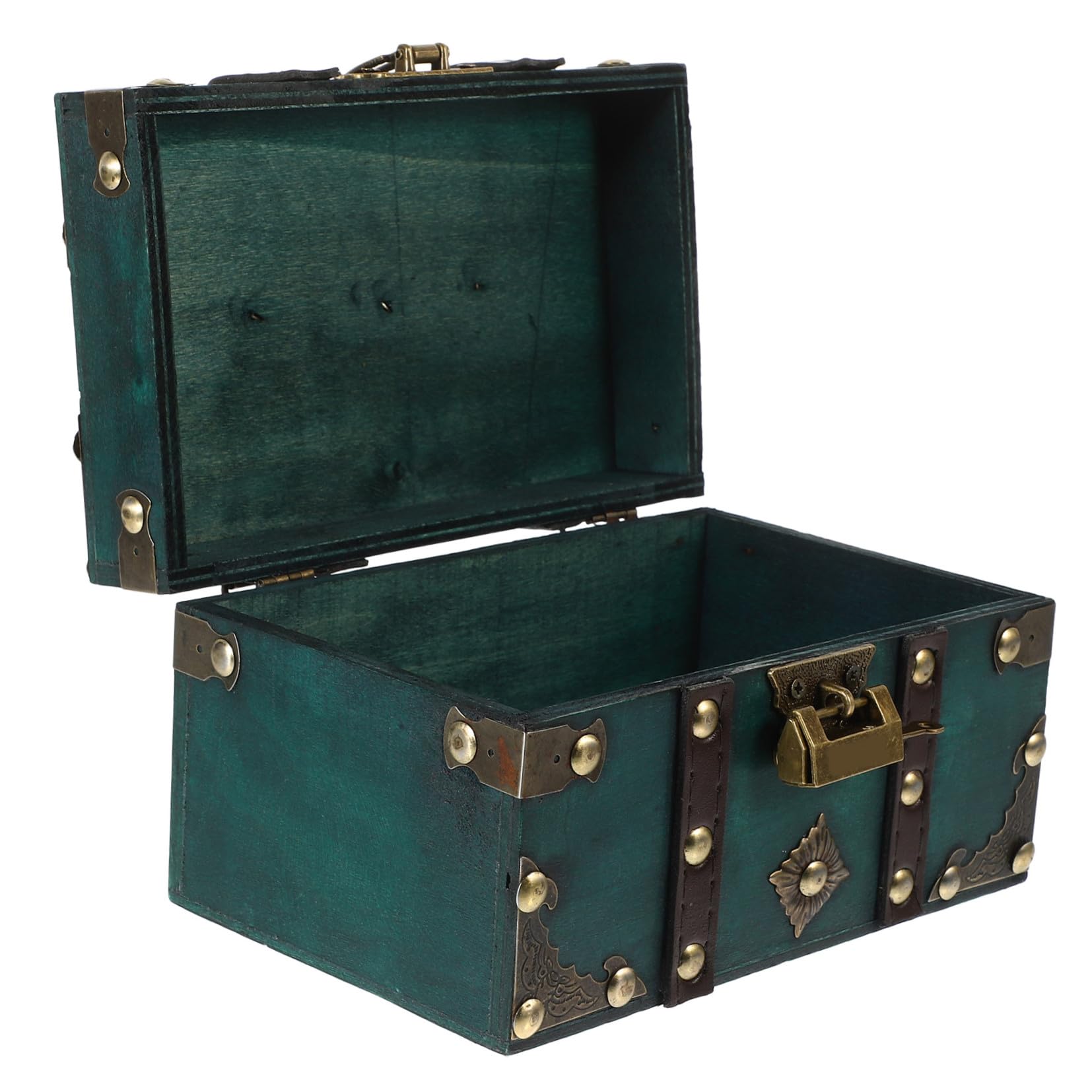 Vintage Holzkiste als Multifunktionale Aufbewahrungsbox mit Schloss | Rustikaler Look, Holz und Metall, Tragbar und Robust, Große Kapazität für Schmuck, Dokumente und Bücher
