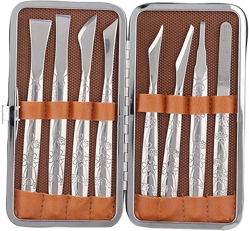 Miniatura 1 de Juego de 8 herramientas de pedicura para afeitadora de pies kit de eliminación de cuernos de piel muerta de acero inoxidable cuchillos de pedicura
