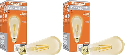 Miniatura 17 de Sylvania WiFi LED Smart ST19 RGBW - Bombilla de filamento de color y acabado ámbar, 7 W eficiente, para Alexa/Google Assistant, 2000 K, no requiere