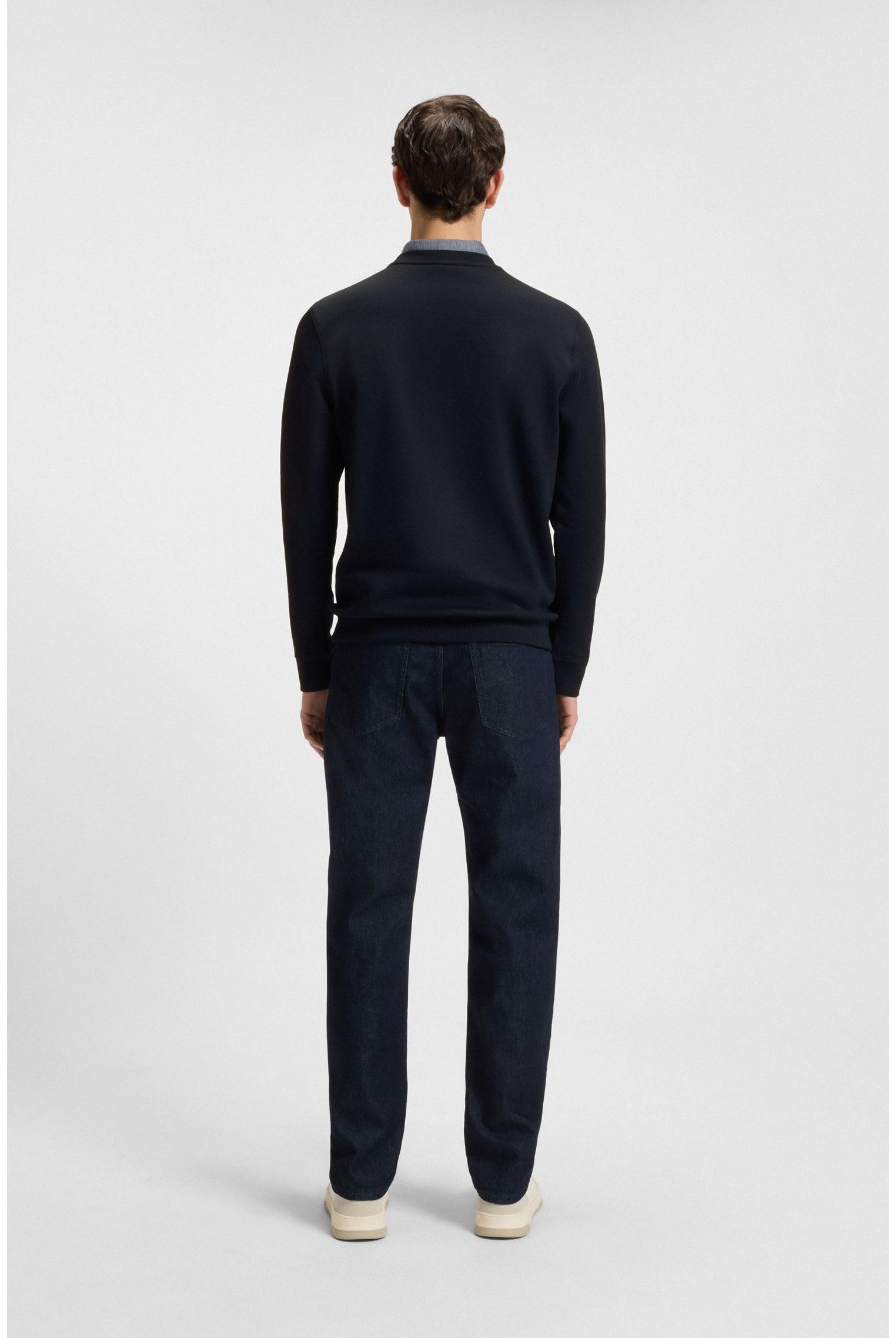 BOSS Herren Westart Regular-Fit Sweatshirt aus Baumwoll-Terry mit Logo-Aufnäher