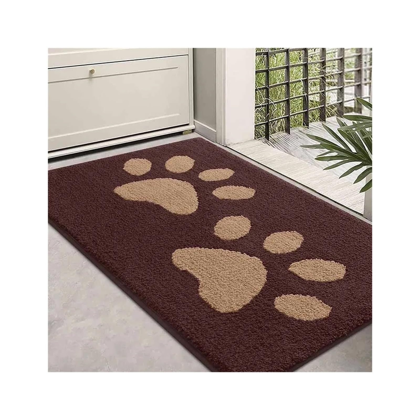 Paillasson d'entrée antidérapant et absorbant grand format lavable CF BN