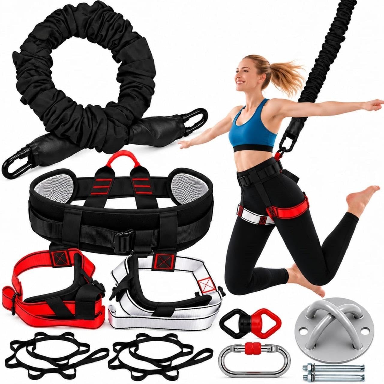 B Fit Upgraded Version Heavy Bungee Band Set (65-75 Kgs Weight Class : 3)