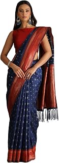 Soch Women's Tussar Woven Design Saree With Zari