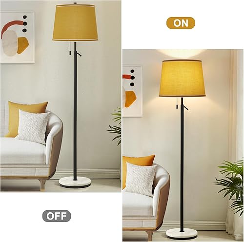 Miniatura 25 de Juego de 2 pantallas marrones, lámparas de mesa y pie de tela mediana, parte superior de 13 pulgadas x 11 pulgadas inferior x 10 pulgadas de alto