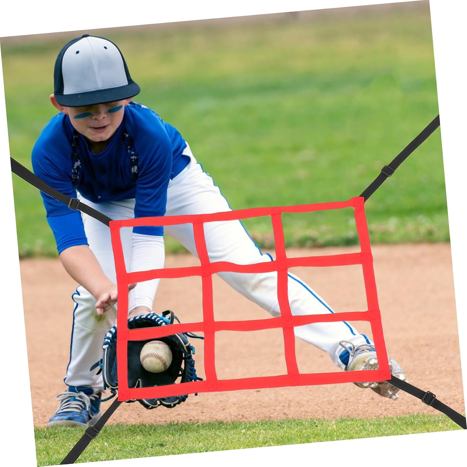 2pcs Adjustable Baseball Rebounder Net with Target for Pitching and Hitting Practice Portable Pitch Back Screen for Softball and Baseball Training Lightweight Accuracy Trainer