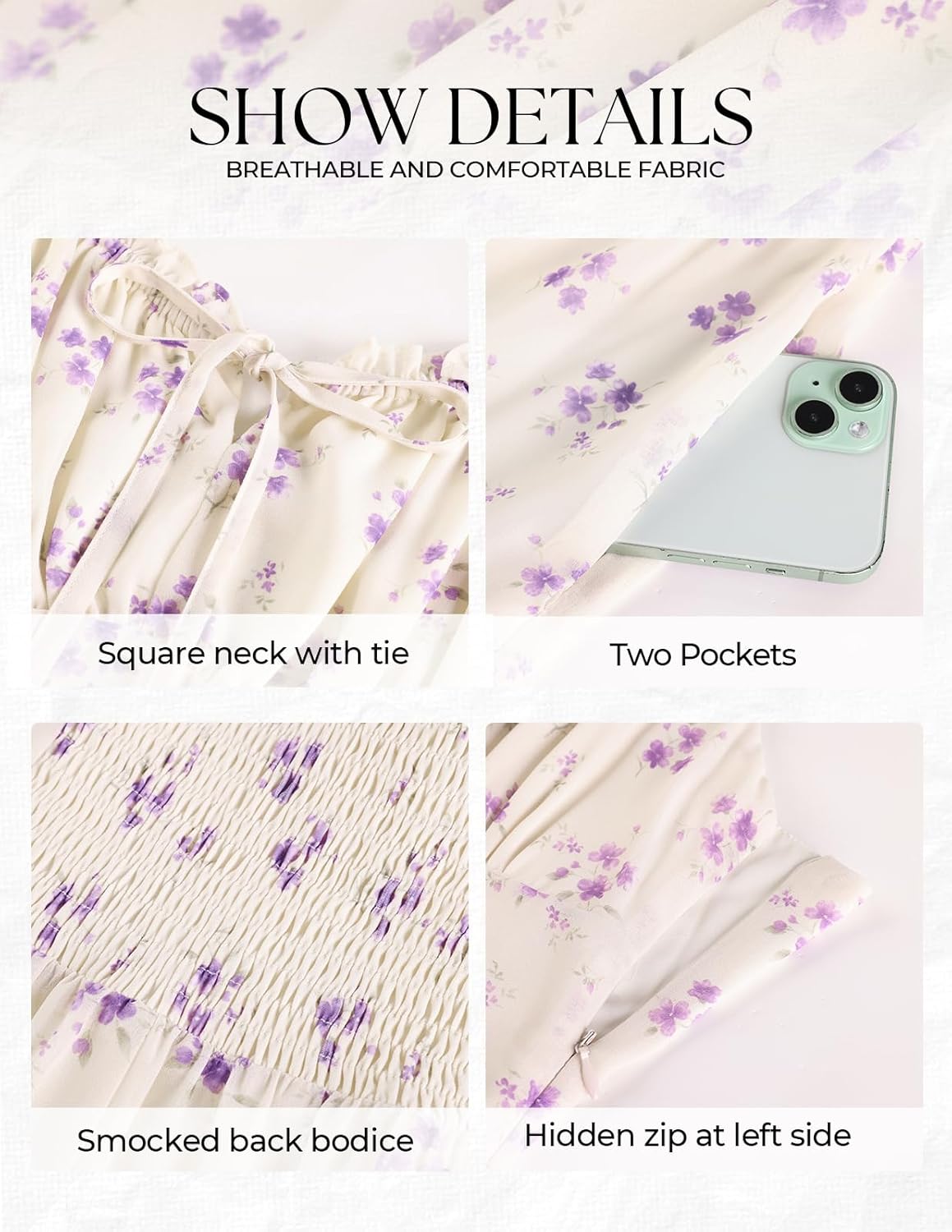 Belle Poque Floral Dress for Women Wedding Guest 2026 Spring Summer Midi Flowy Tea Party A Line Milkmaid Dresses - Image 6