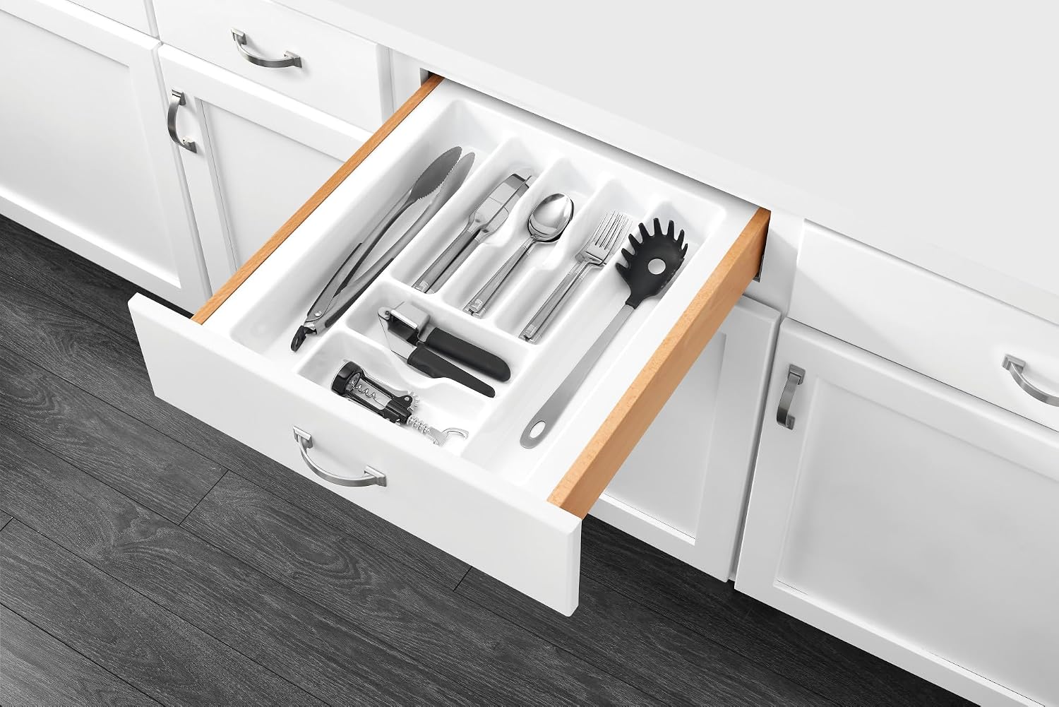 Rev-A-Shelf Polymer Trim-to-Fit Glossy Drawer Insert Cutlery Organizer