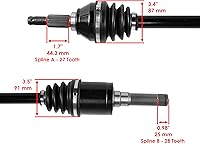 Vista 3 de Caltric Eje de junta Cv completo trasero izquierdo compatible con John Deere Gator Xuv 625I 4X4 Gas Pc9957