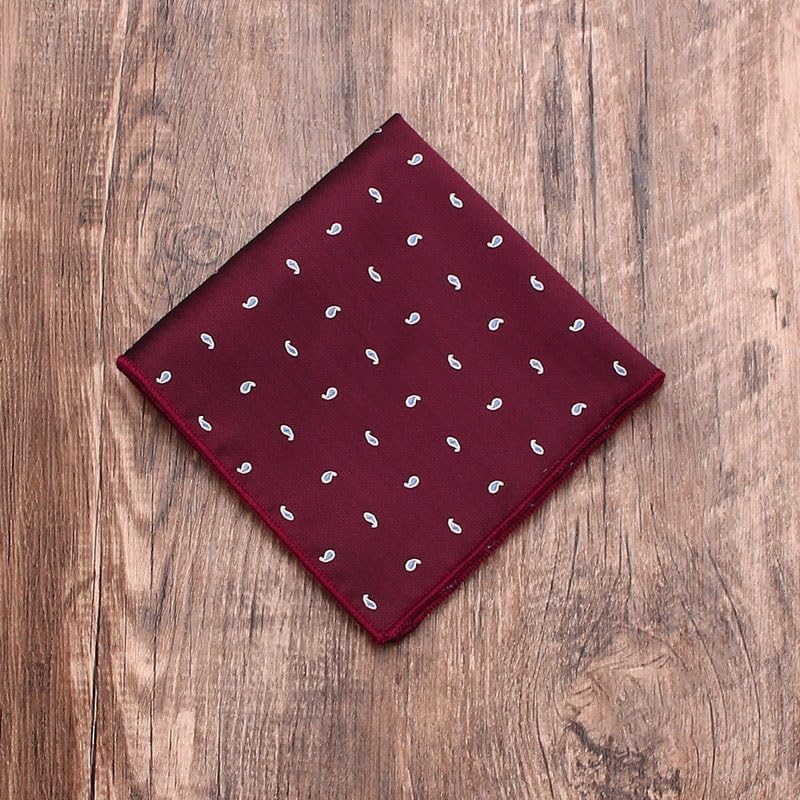 Party Square Suit Accessory Patterned Chestnut Handkerchief Men's Formal Pocket