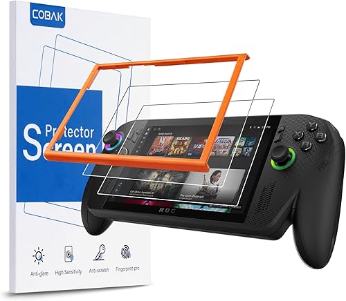 CoBak 9H Tempered Glass Screen Protector for 7" ASUS ROG Xbox Ally & ROG Xbox Ally X 2025 - Auto-Alignment install, Fingerprint Resistant,