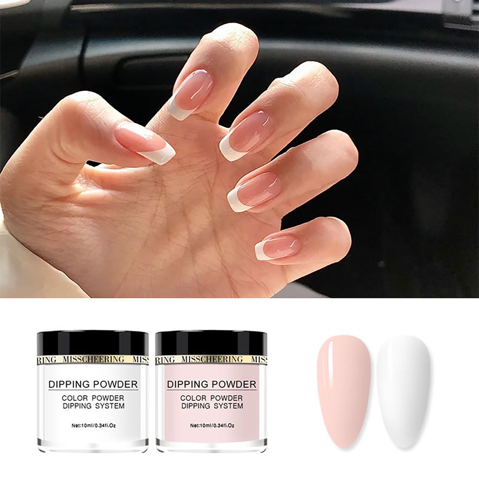 6 Colores Kit de Polvo de Inmersión de Uñas, con Cepillo para Polvo, para Arte de Uñas Francesa Manicura DIY Salon Kit, Regalo para Niñas y Mujeres, #011