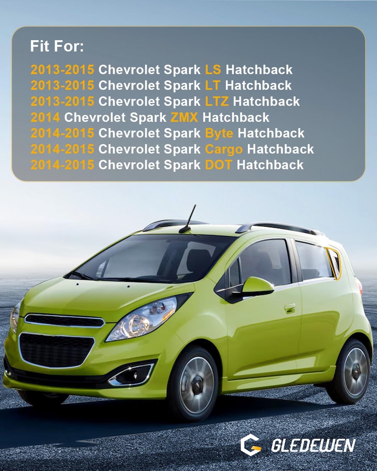 Rear Door Handle Set, Compatible with 2013-2015 Chevrolet Spark | Textured Black Left Driver & Right Passenger Outside Handle | Replace# 95987920, 95987921, 13470932, Outer door handle, Seal Strip