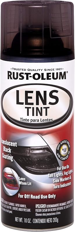 Pintura en aerosol con recubrimiento de tinte para lentes automotrices de óxido de petróleo, negro translúcido | Tinte de lente personalizado | Acabado translúcido | Para luces traseras | Recubrimiento duradero | Fácil aplicación por pulverización