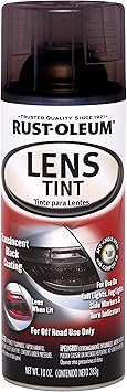 Rust-Oleum 253256 Automotive Lens Tint Coating Spray, 10 oz, Translucent Black