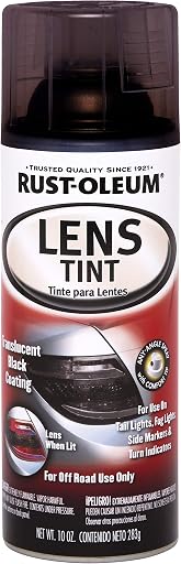 Rust-Oleum Automotive Lens Tint Coating Spray Paint, Translucent Black | Custom Lens Tint | Translucent Finish | For Tail Lights | Durable Coating | Easy Spray Application