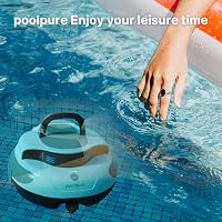 Robot aspirator de piscină fără fir POOLPURE 5000 mAh cu motor dublu, afișaj LED, parcare automată, IPX8, pentru piscine plate de până la 90 m2 8