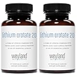 Lithium Orotate - 20mg of Elemental Lithium, 60 Vegetarian Capsules (120 Count (Pack of 2))