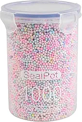 CCINEE 80.000 peças de bolas de espuma suprimentos de geleca contas de espuma coloridas 2-3 mm para arte infantil Slime caseiro, decorações de casamento e festa