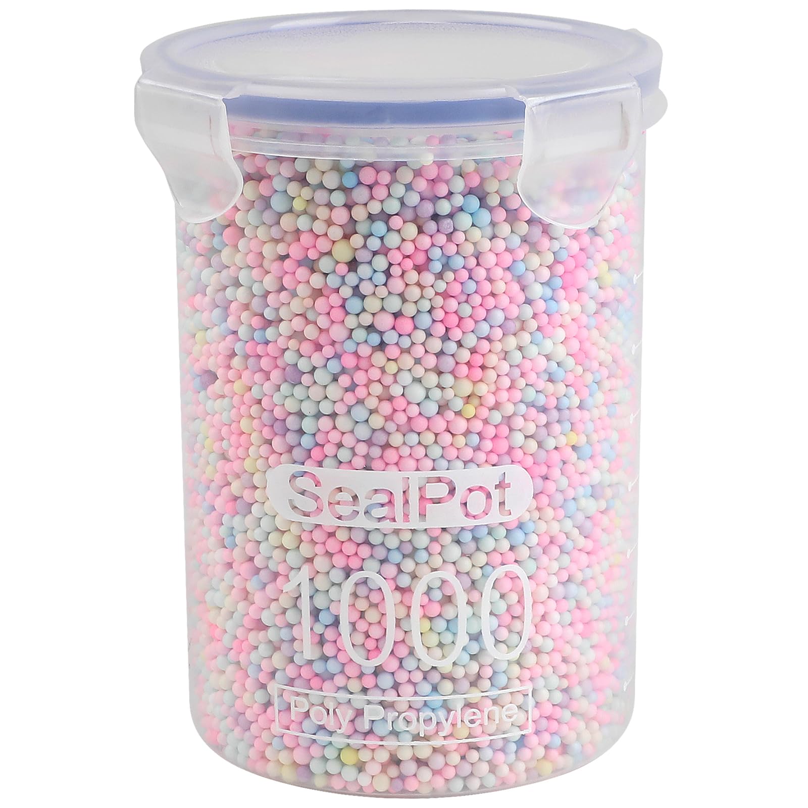 CCINEE 80000 Pieces Foam Balls Slime Supplies Colorful Foam Beads 2-3mm for Kids Art Homemade Slime, Wedding and Party Decorations